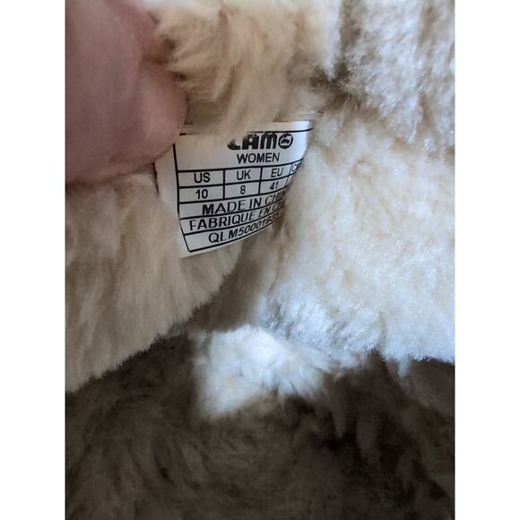 Lamo Adele Short Boots Women’s Size 10 Tan Suede Faux Fur Lined Bow Back Winter - Picture 12 of 12